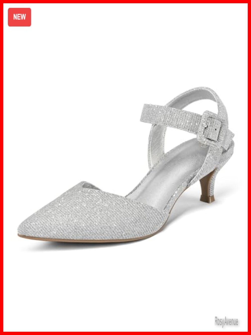 Kitten Heels Pumps 2 Inch Low Heel Closed Toe Dress Shoes for Wedding Party